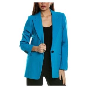 Reiss London Wool Single-Single Button Blazer l Electric Blue l Size 14